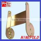 cnc steel sheet part golden plating steel parts