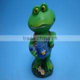 creative hand carved mini frog statue for garden decorations