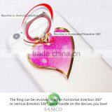 Samco Luxurious Heart Shape Decorative Cell Phone Holder Finger Grip Ring Stand thumbnail-3