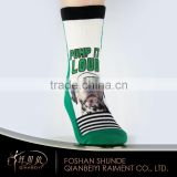 Trendy dog print socks young boy tube socks custom