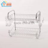 17' RG6022 Double Plastic Tray Kitchen Cabinet Dish Rack thumbnail-3