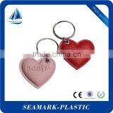 2016 Custom Shape Embossed pu Leather Key Chain for Promotion