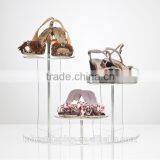 3 Tiers Elegant Handmade Clear Acrylic Shoe Display Stand,acrylic Shoe Shelves Shenzhen Factory