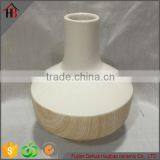 Wooden Finish Narrow Caliber White Porcelain Flower Pot Price thumbnail-1