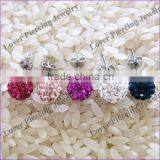 Fashion Crystal High Polish Stainless Steel Ear Piercing Ring [FC-852] thumbnail-1