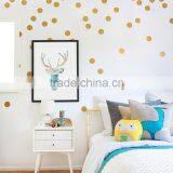 Wholesale Kids Room Diy Decoration Mordern Waterproof Self-adhesive Wallpaper Gold Polka Dot Design Removable Vinyl Wall Sticker Quality Choice