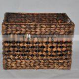 Vietnamese Nice Basket Made of Water Hyacinth Rectangular Basket, Flower Weave Basket of Water Hyacinth, Eco-friendly Basket