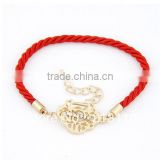 Bangkok hot sale red rope with gold zircon accessories fashion jewellery for women