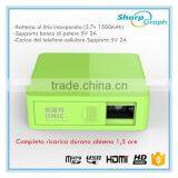 In Stock!!! 2016 High Quality 800 Lumens Cheap Mini Native HD LED USB DLP Projector UC50 1080P 3D Micro Hologram Projector thumbnail-2