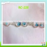 2015 Fashion crystal cup chain trimming for clothes
