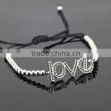 2016 Handcrafted Jewelry 24k New Gold Chain Couple Love Design Beads Boy and Girl Woven Friendship Bracelet thumbnail-4