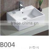 Chaozhou Ceramic Basin Square Shape Single Hole White Wash Basin Hot Sale Art Basin New Design Hot Sale Art BasinB004 thumbnail-2