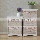 Wooden Storage Cabinet With Rattan/Wicker Drawer thumbnail-2