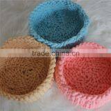 Various Colors Knitted Thick Yarn Basket Baby Photography Bowl Unisex Baby Boy Girl thumbnail-1