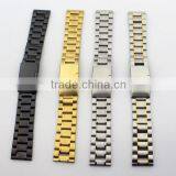 PVD Polished Brushed Sandblasted SS Watchband Gold