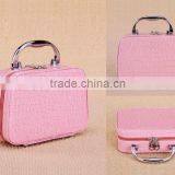 Very Beauty leather cosmetic bag,womens leather bag