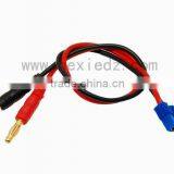 Battery Adapter 16AWG Silicone Wire 30cm 4mm Banana Plug to EC3 EC5 EC6 Adapter