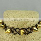 Black Elastic Nylon Rope With Animal Motifs Choker Necklace thumbnail-3