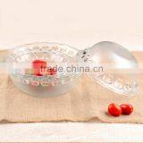 3pcs/set Apple Shape Deep Glass Fruit Bowls Set With Iron Stand thumbnail-2