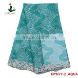 Haniye 2016 Wholesale Embroidered Tulle Lace Fabric for Wedding African French Net Lace Fabric/NYN77