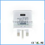 High quality 3 pin white 5.3V 2.0A output power adapter UK plug orginal fast adaptive charger EP-TA11UWE for Samsung