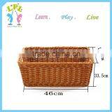 Hot Sale High Quality pp Material Custom Size Plastic Wicker Basket for Sale thumbnail-1