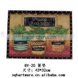 Small Order Accept Digital Printed Linen Fabric Custom Placemat thumbnail-1
