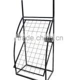 Metal Wire Storage Shelf Rack, Wire Mesh Display Wall Shelf, Double Side Display Stand thumbnail-1