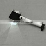 10X Handheld LED Optical Glass Magnifier With Scale Magnifying Jewelry Loupe