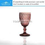 Machine Made Glowing Colored Pilsner Diamand Pattern Champagne Flutes Decorative Red Wine Glass;czech Bohemia Glassware thumbnail-1