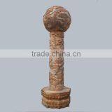 Hand Carved Chinese Style Marble Column With Dragon Relief thumbnail-1