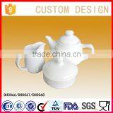 China Factory Wholesale Custom Ceramic Porcelain Teapot Milk Jug Sugar Bowl Tea Set thumbnail-2