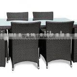 2017 Sigma UV Resistant Weatherproof Modern Plastic Rattan Glass Table for Restaurant thumbnail-1