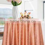 Brown Jacquard Table Cloth for Hotel Restaurant Weddings thumbnail-1