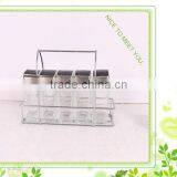 6pcs 100ml Glass Spice Jar With Metal Rack thumbnail-2