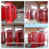 Botou Hengsheng Antique Red Telephone Kiosk London Telephone Booth for Sale thumbnail-4
