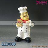 Polyresin Hot Sell Fat Chef Figurines Wholesale thumbnail-1