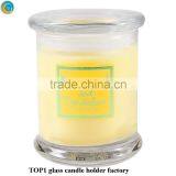Medium Jar Glass Candlestick Holders
