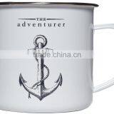 Galvanized Enamel Mug With Stainless Steel Rim thumbnail-1