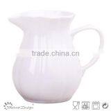 Delicate Creamy White Emboss Crockery Stoneware Houseware Dots Pattern Pitcher thumbnail-2