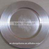 SILVER FOIL PP PLASTIC CHARGER PLATE