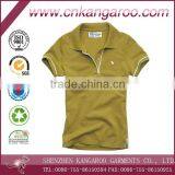 Classic Three Button Half Placket Rib Knit Collar Slim Fit Polo Shirts thumbnail-1