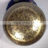 High Quality Green Tara and Buddhist Mantra Carving Energetic Healing Singing Bowl thumbnail-4