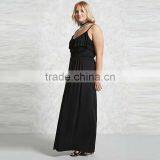2017 Summer Women Ruffled Maxi Dress Plus Size Cocktail Dress For Fat Lady HSd9039 thumbnail-3
