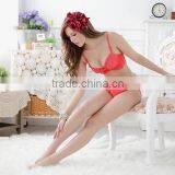 Pure White Latest Hot Sale Cute Gitls Sex Bra and Panty Set thumbnail-4