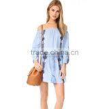 Maxnegio Girl Short off Shoulder Embroidered Dress thumbnail-3