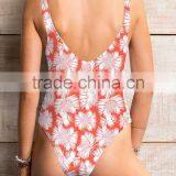 Ladies Print and Side Braid One-piece Swimwear thumbnail-3