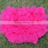 Wholesale Fancy Dress 100% Cotton Solid Color Baby Bloomers With Ruffle thumbnail-3