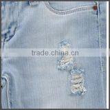 Custom New Fashion Girls Scratch Jeans thumbnail-3