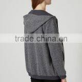 Wholesale Grey Zip up Hoodies Maternity Coat Wear thumbnail-3